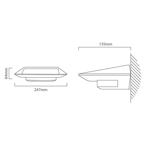 Eurolux Solar Wall Light Ghost Silver - image 01