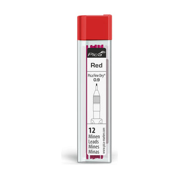 Pica Fine Dry 0.9mm Lead 12 Piece Refill Set Red - image 01