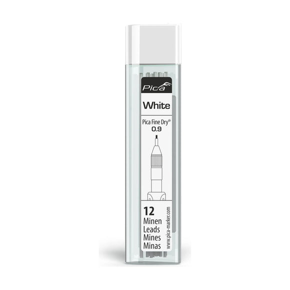 Pica Fine Dry 0.9mm Lead 12 Piece Refill Set White - image 01