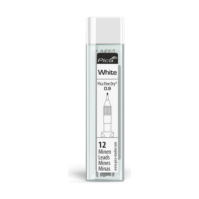 Pica Fine Dry 0.9mm Lead 12 Piece Refill Set White - image 01