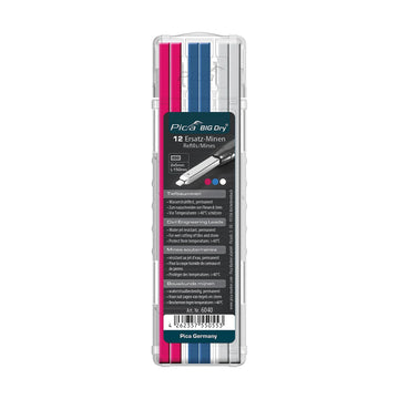 Pica Big Dry Permanent Lead Refill 12 Piece Set Ass. Colors - image 01