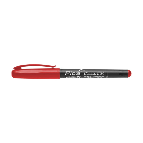 Pica Permanent Pen Red Medium Tip 1mm - image 01