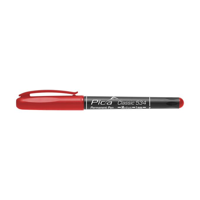 Pica Permanent Pen Red Medium Tip 1mm - image 01
