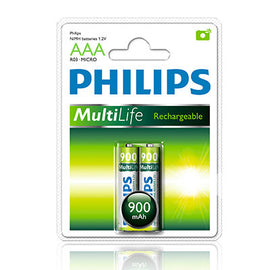 Philips Multilife NiMH Rechargeable AAA batteries 1.2V 2 Pack in Electrical & Lighting,Electrical Accessories,Batteries