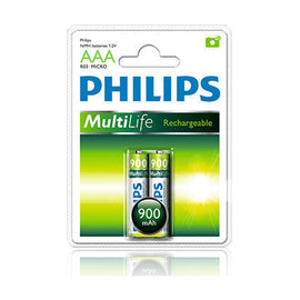 Philips Multilife NiMH Rechargeable AAA batteries 1.2V 2 Pack - image 01