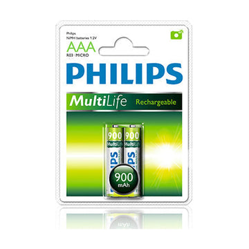 Philips Multilife NiMH Rechargeable AAA batteries 1.2V 2 Pack - image 01