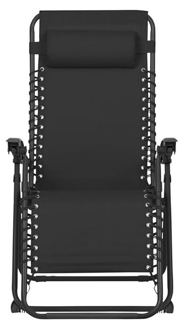 image of Relax Garden Chair with Pillow Black