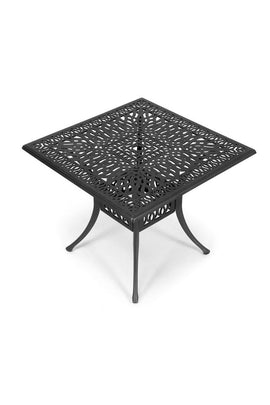 Anray Aluminium 90cm SQUARE Table - Black