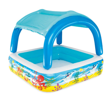 image of Bestway Beach Buddy™ Shaded Play Swimming Pool 265L 1.40m x 1.40m x 1.14m