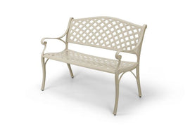 Anray Lattice Aluminium Bench - Sand Beige