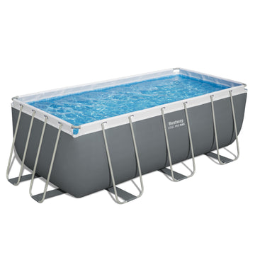 image of Bestway Steel Pro Max Rectangular Pool Set 8124L with Sand Filter 4.12m x 2.01m x 1.22m