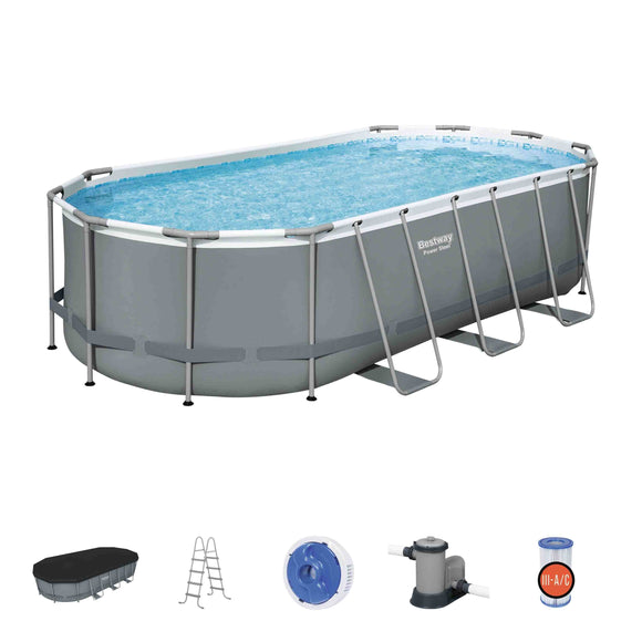 image of Bestway Steel Pro Max Oval Swimming Pool Set 13430L 5.49m x 2.74m x 1.22m