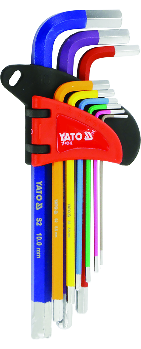 Image of Yato Hex Key Set Long 9 Pce 1.5-10mm