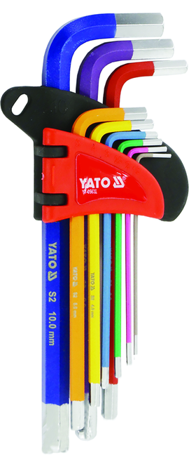 Image of Yato Hex Key Set Long 9 Pce 1.5-10mm