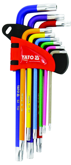 Image of Yato Torx Key Set Long 9 Pce T10-T50