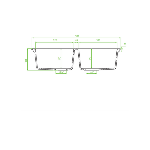 Laveo Celia Granite Sink 2 Bowl