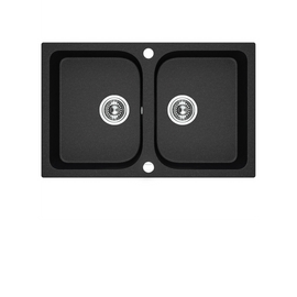 Buy black Laveo Celia Granite Sink 2 Bowl