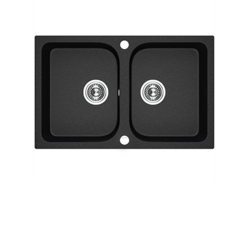 Buy black Laveo Celia Granite Sink 2 Bowl