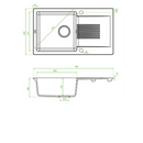Laveo Celia Granite Sink 1 Bowl with Drainer-7