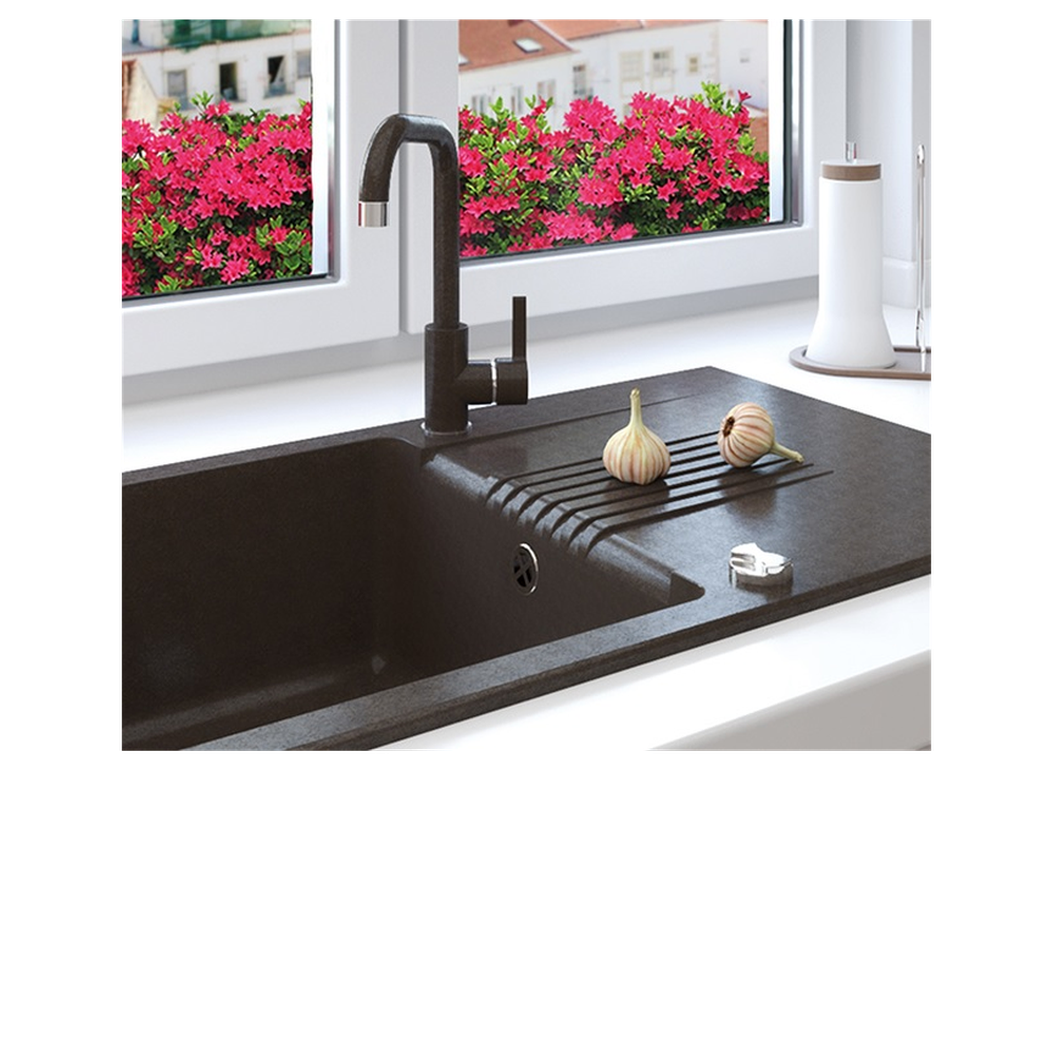 Laveo Celia Granite Sink 1 Bowl with Drainer
