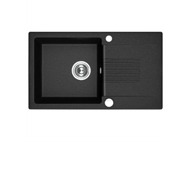 Buy black Laveo Celia Granite Sink 1 Bowl with Drainer