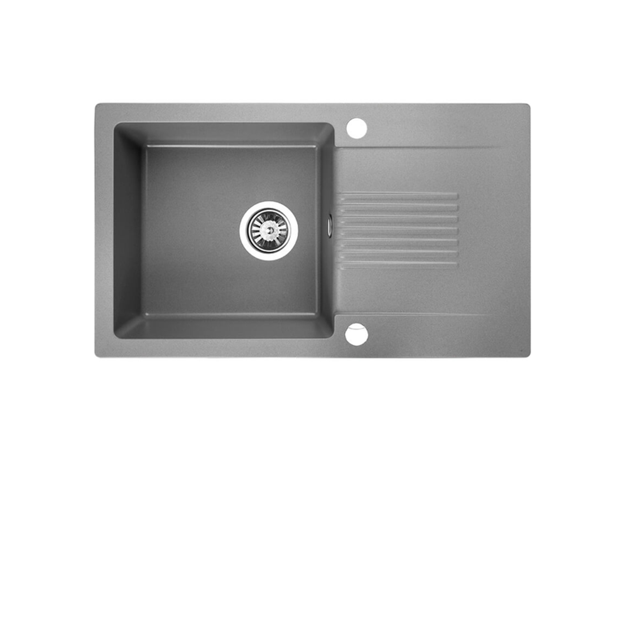 Buy grey Laveo Celia Granite Sink 1 Bowl with Drainer