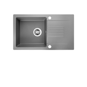 Buy grey Laveo Celia Granite Sink 1 Bowl with Drainer