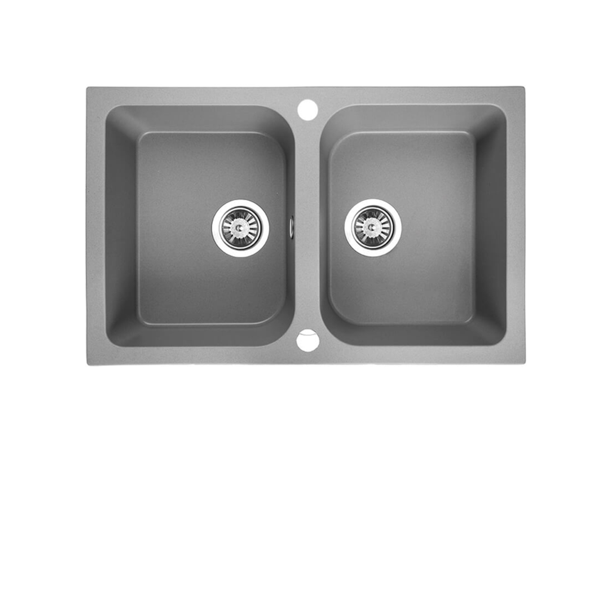 Buy grey Laveo Celia Granite Sink 2 Bowl