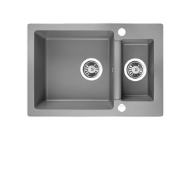 Buy grey Laveo Celia Granite Sink 1.5 Bowl
