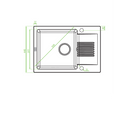 Laveo Celia Granite Sink 1 Bowl Half Drainer-3