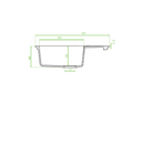 Laveo Celia Granite Sink 1 Bowl Half Drainer-4