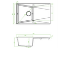 Laveo Grenada Granite Sink 1 Bowl with Drainer-7