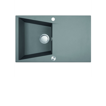 Buy grey Laveo Grenada Granite Sink 1 Bowl with Drainer