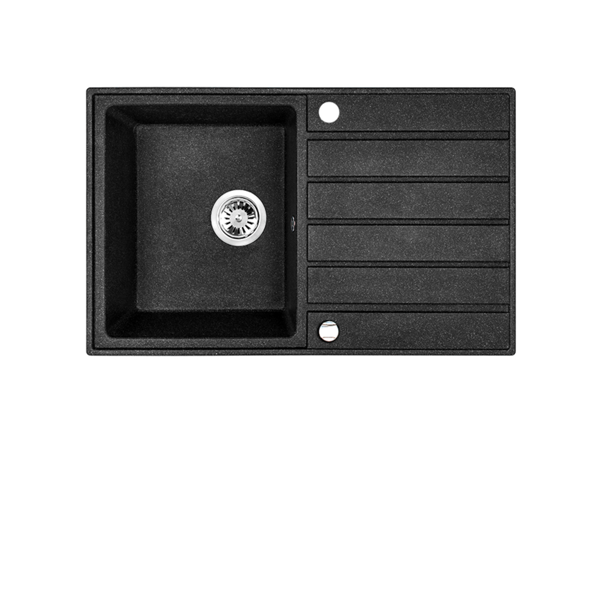 Buy black Laveo Margarita Granite Sink 1 Bowl with Drainer