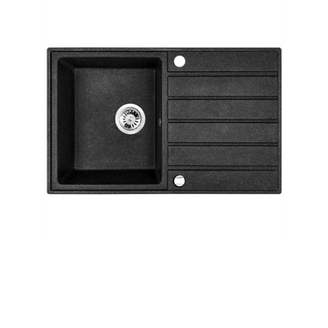 Buy black Laveo Margarita Granite Sink 1 Bowl with Drainer