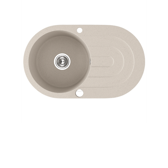 Laveo Dafne Granite Sink 1 Bowl with Full Drainer Round