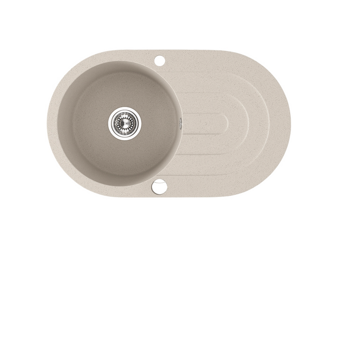 Laveo Dafne Granite Sink 1 Bowl with Full Drainer Round