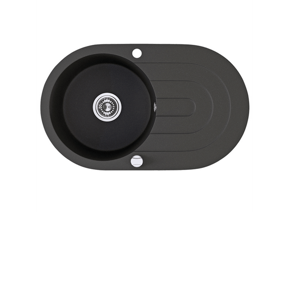 Laveo Dafne Granite Sink 1 Bowl with Full Drainer Round