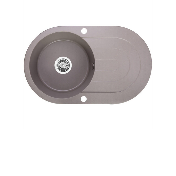 Laveo Dafne Granite Sink 1 Bowl with Full Drainer Round