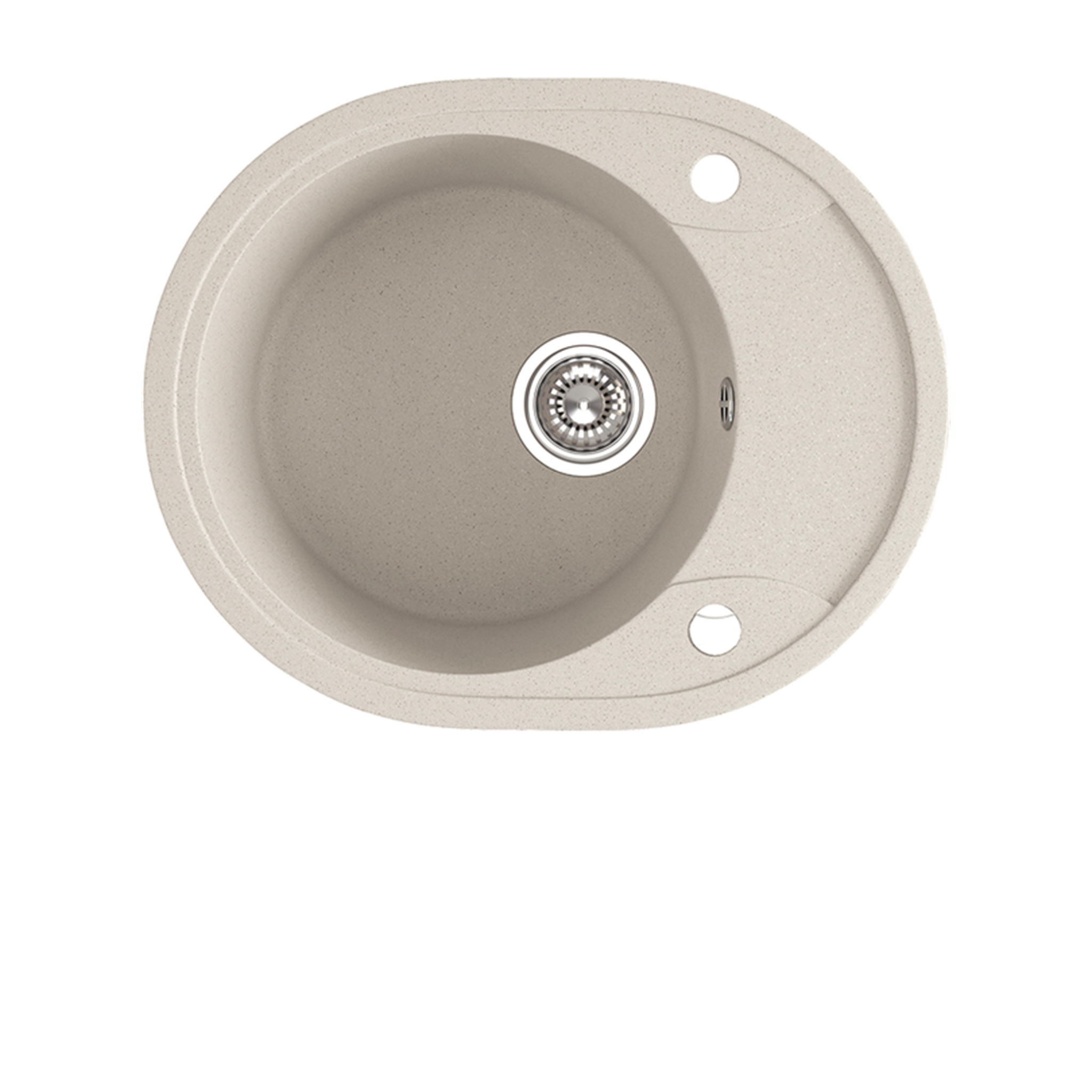 Laveo Dafne Granite Sink 1 Bowl with Half Drainer Round