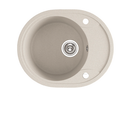 Laveo Dafne Granite Sink 1 Bowl with Half Drainer Round