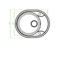 Laveo Dafne Granite Sink 1 Bowl with Half Drainer Round-7