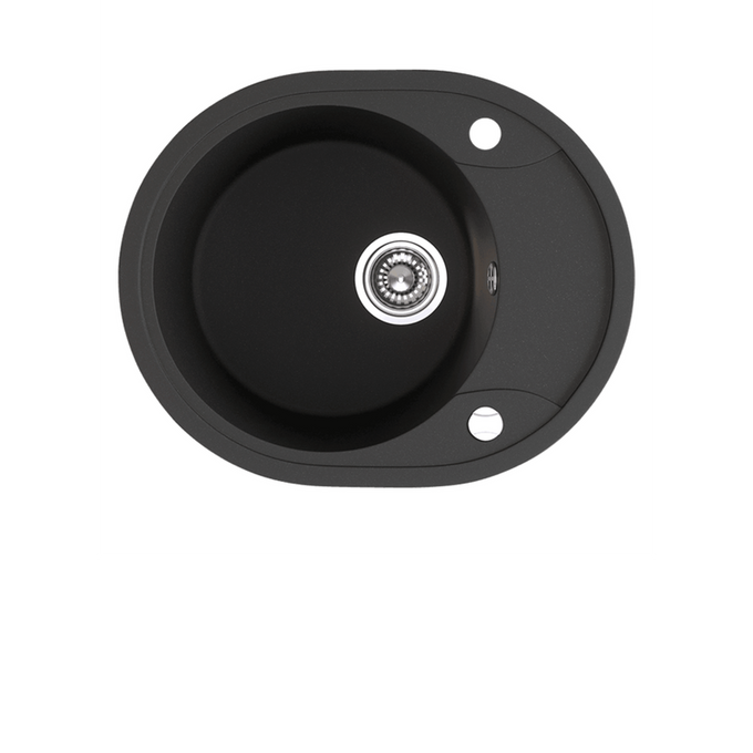 Laveo Dafne Granite Sink 1 Bowl with Half Drainer Round