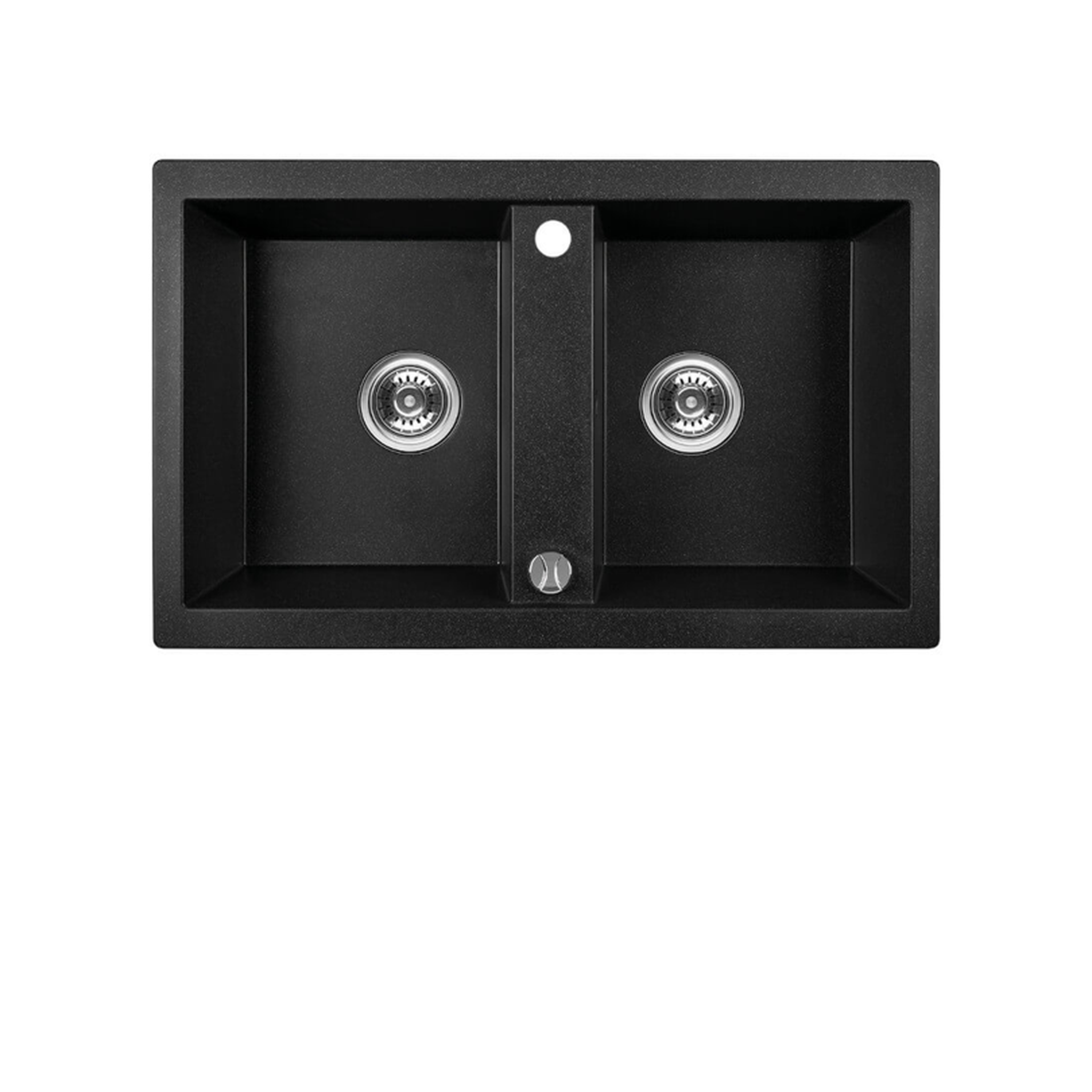 Buy black Laveo Barbados Granite Sink 2 Bowl