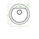 Laveo Dafne Granite Sink 1 Bowl T/HL Round-10