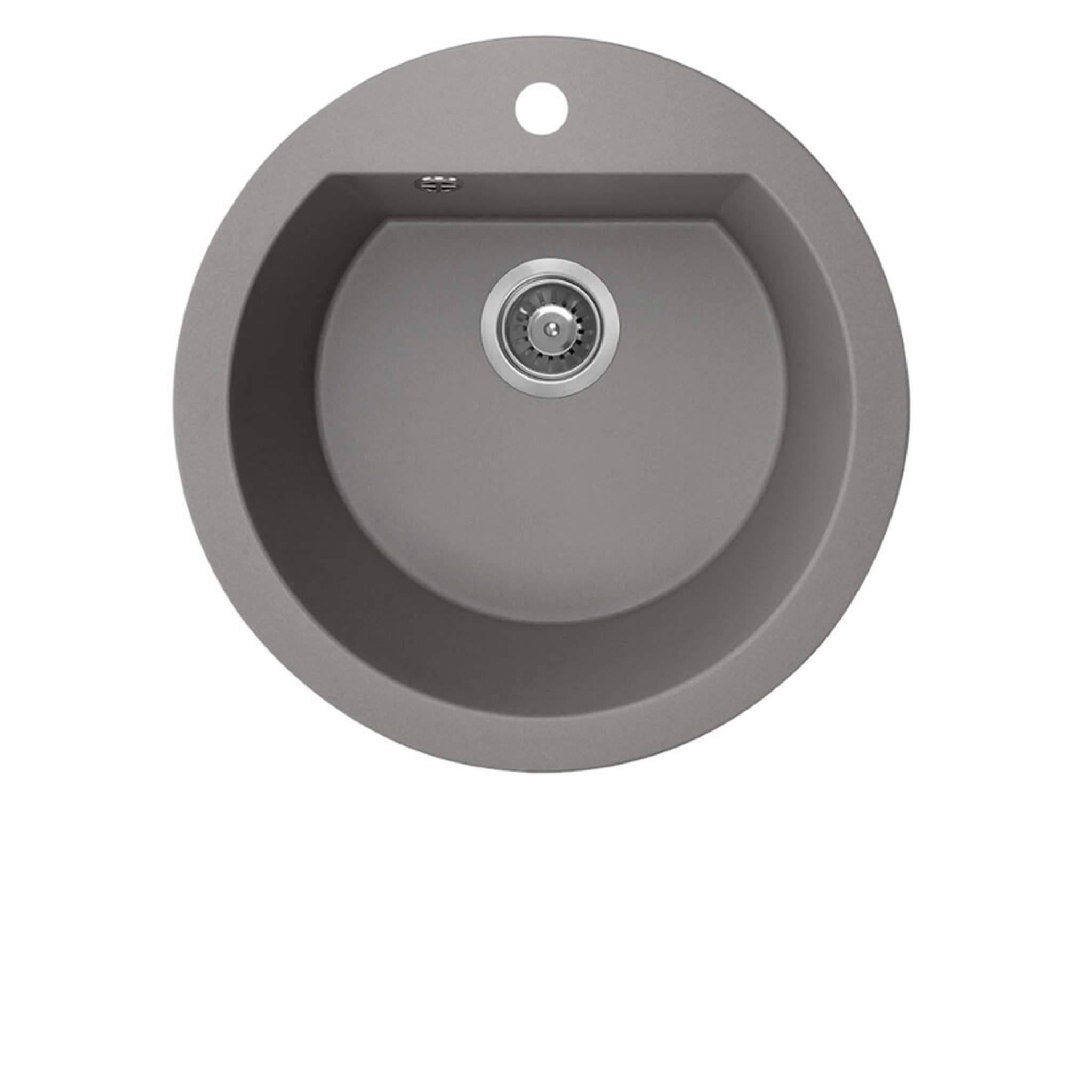 Buy grey Laveo Dafne Granite Sink 1 Bowl T/HL Round