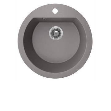 Buy grey Laveo Dafne Granite Sink 1 Bowl T/HL Round