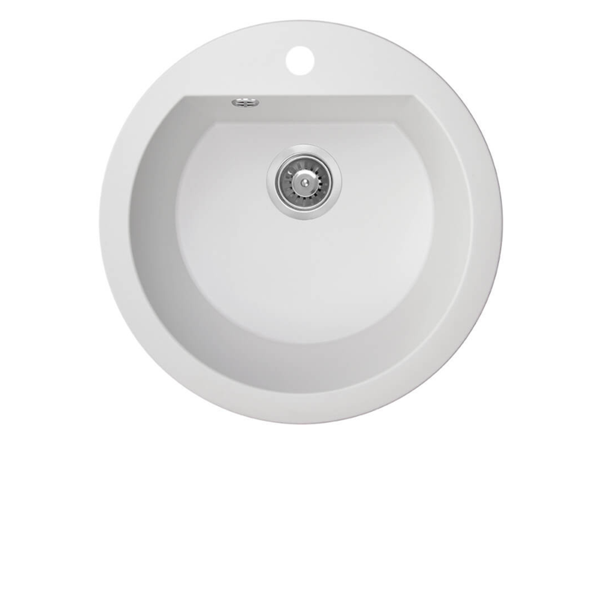 Buy white Laveo Dafne Granite Sink 1 Bowl T/HL Round