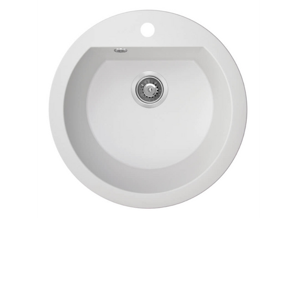 Laveo Dafne Granite Sink 1 Bowl T/HL Round