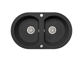 Buy black Laveo Dafne Granite Sink 2 Bowl